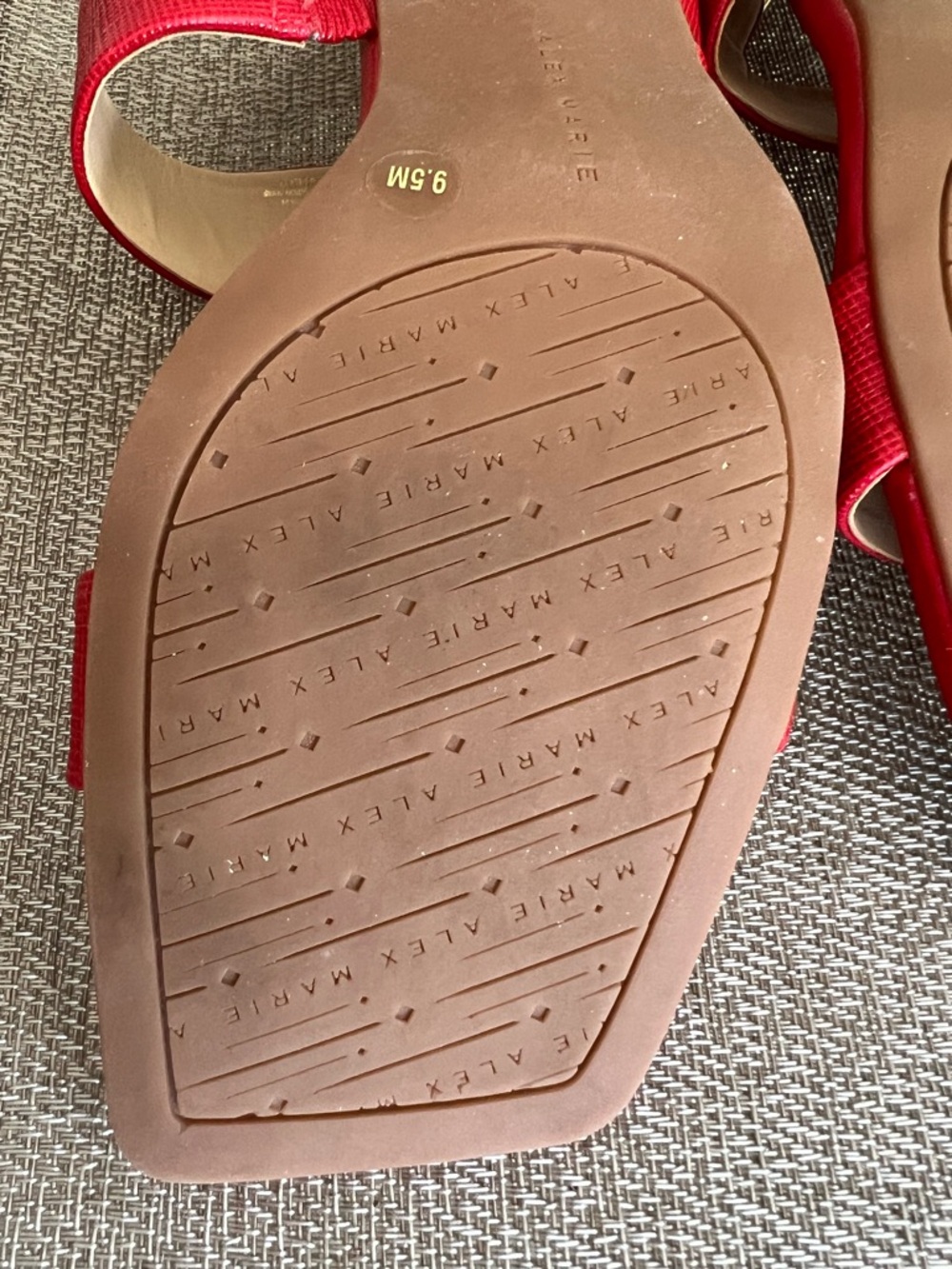 Alex Marie Red Wide-Strap Slingback Sandals - Picture 4 of 7